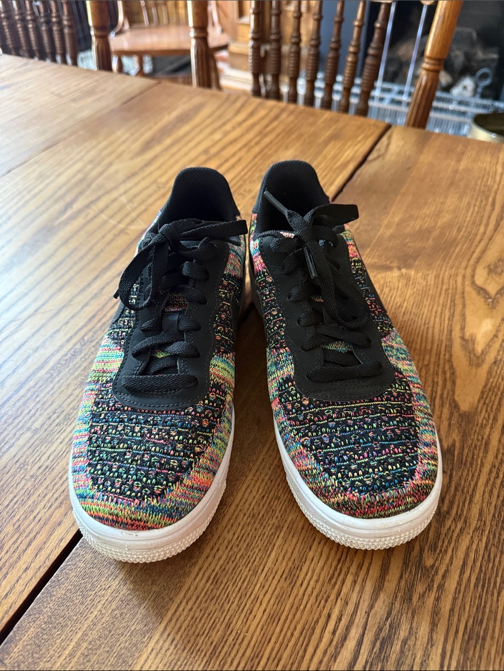 Nike Kids Multicolor Knit Sneakers with Black Trim